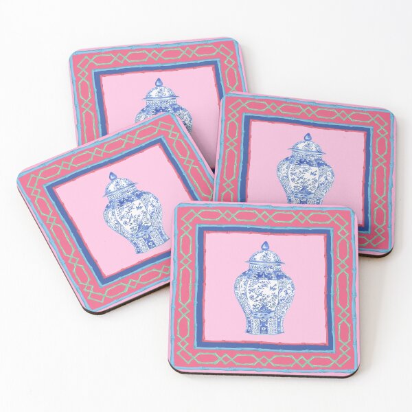 Item preview, Pink Coral Chinoiserie Ginger jar series designed and sold by Yunihadi.