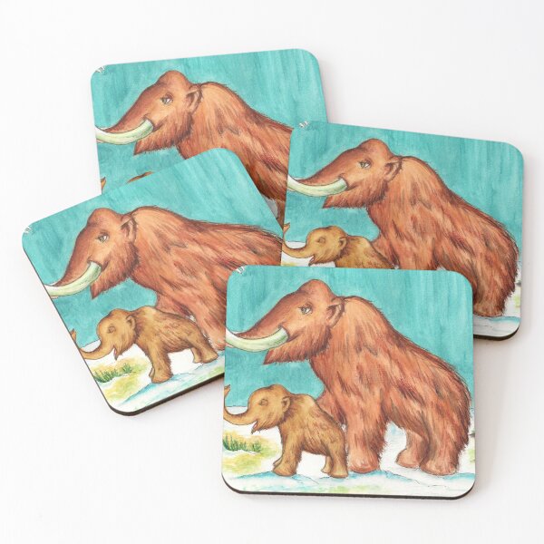 Item preview, Woolly Mammoth Mother and Child  designed and sold by Stefanieshea.