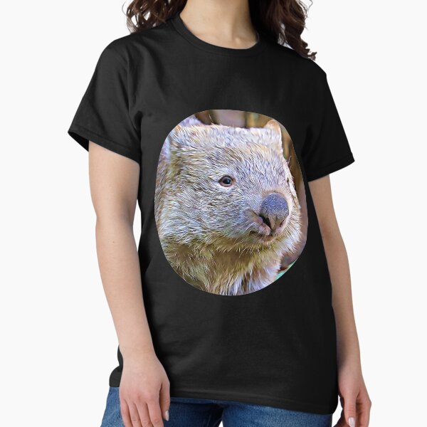 Vista previa del artículo con la obra «Retrato de wombat», diseñado y vendido por KJCasey1982.