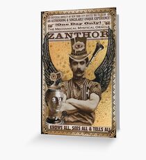 Steampunk Oracle - Zanthor Sees All Greeting Card