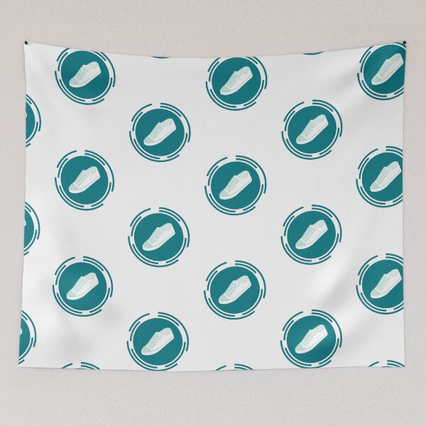 Item preview, Teal Color Gradiant And White Sneakers designed and sold by Promedia.