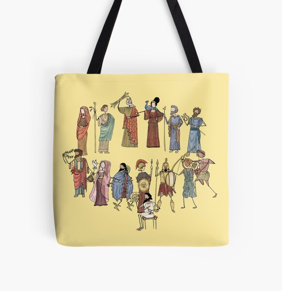Greek Myth Comix - the Olympians in Colour!  All Over Print Tote Bag