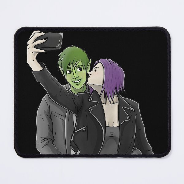 Item preview, Beastboy and Raven Selfie - bbrae designed and sold by CryptidArt.
