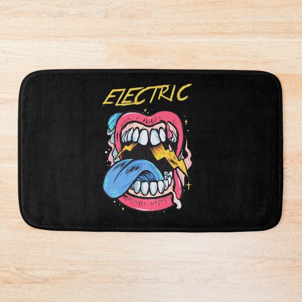 Item preview, Electric stylish Lightning bolt spitting mouth with blue tong. designed and sold by paulo silveira.