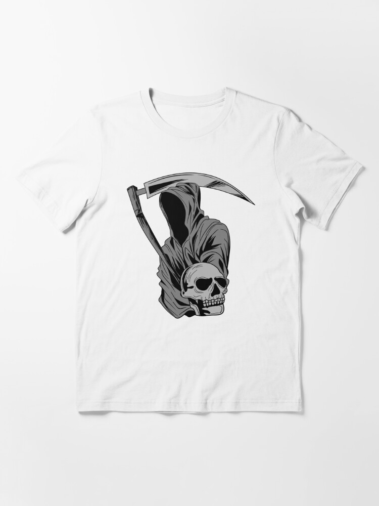 Grim Reaper Scythe Polyester Skull T-shirt