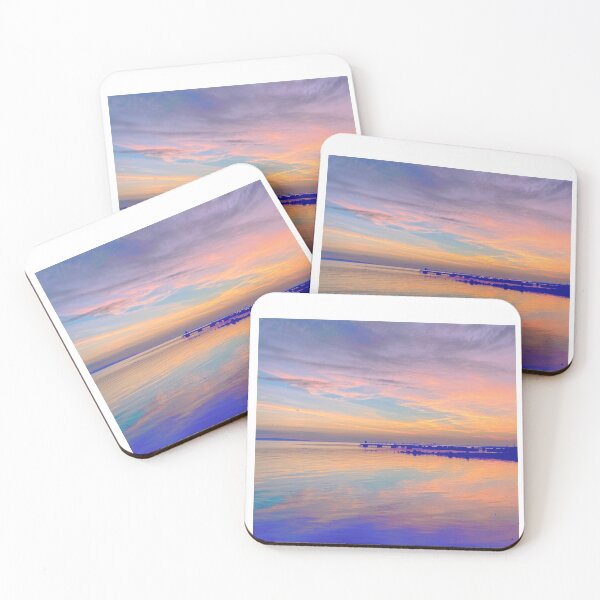 Item preview, Pastel colored sunset by the beach designed and sold by HenrikGPhoto.