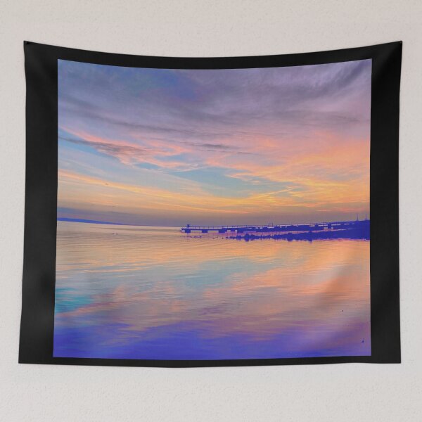 Item preview, Pastel colored sunset by the beach designed and sold by HenrikGPhoto.