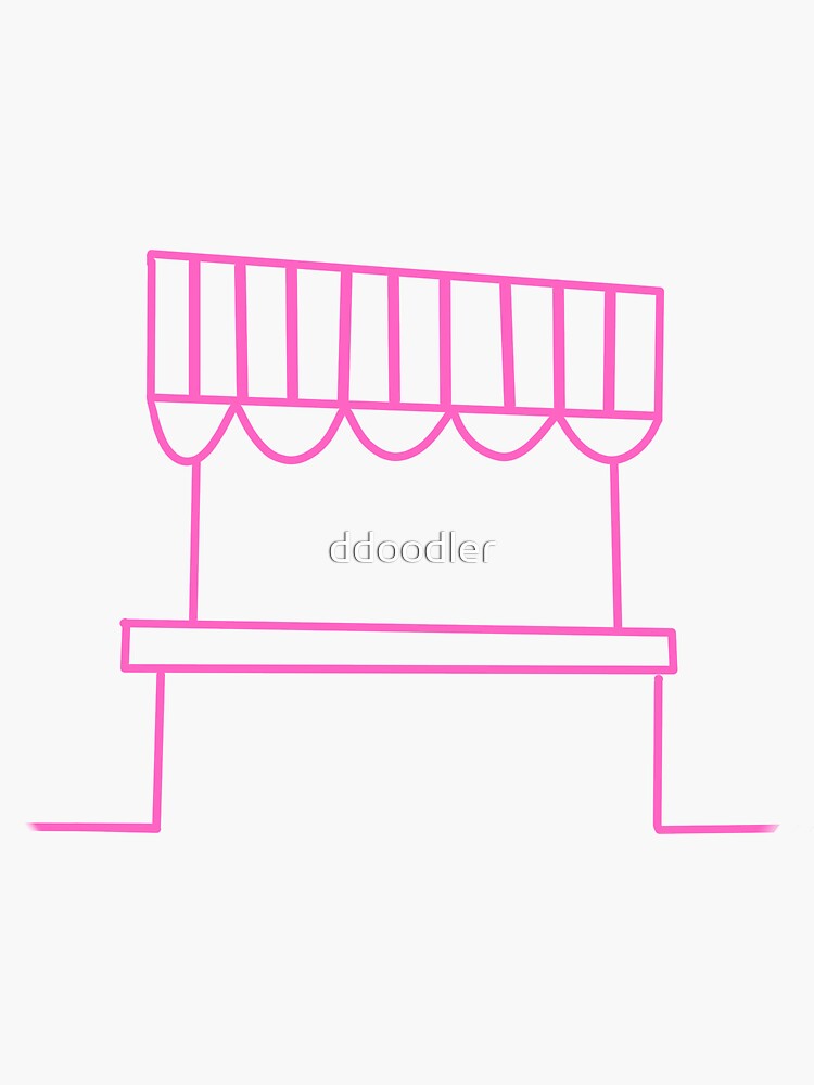 "The Friendly Market stand" Sticker for Sale by ddoodler Redbubble
