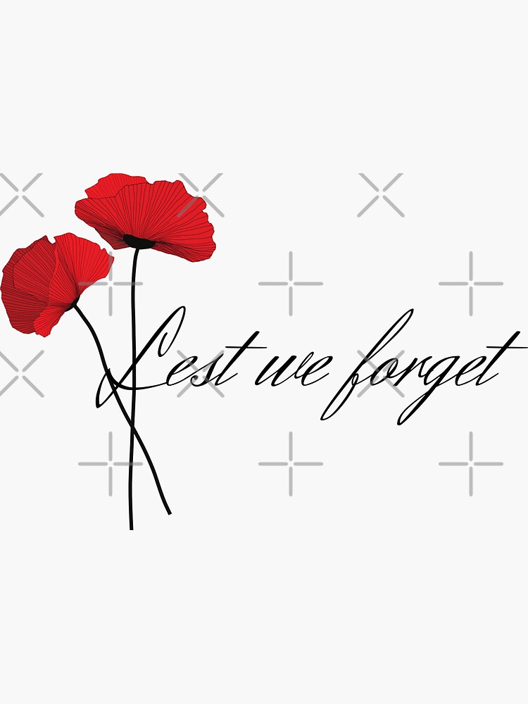 Discover Lest we foget - Remembrance Day Sticker