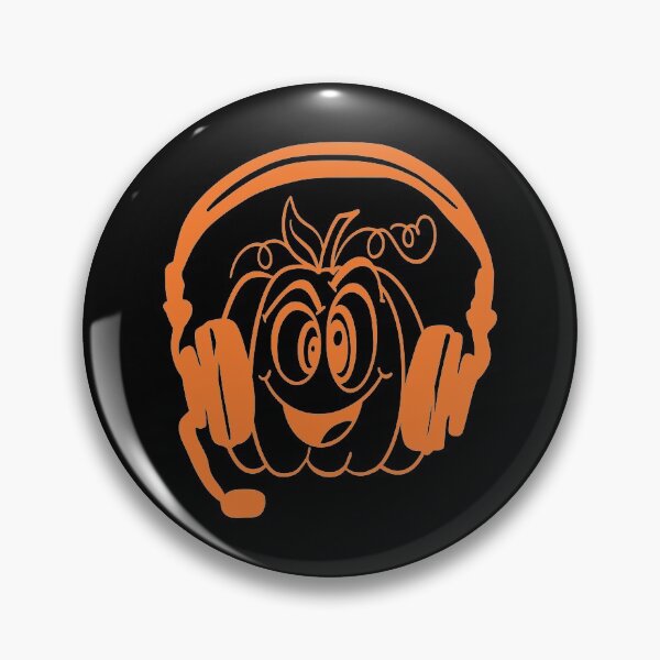 Item preview, Pumpkin Wearing Headphones designed and sold by CoolYule.