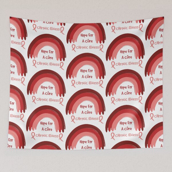 Item preview, Hope for a cure  (Red Rainbow version) - Chronic Illness Awareness  designed and sold by The Chronic's  Chronicles.