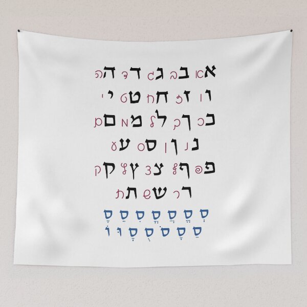Item preview, Hebrew Alphabet with Nikkud (Vocalization) Jewish Teaching & Education (Color) designed and sold by Amber Dove Studio.