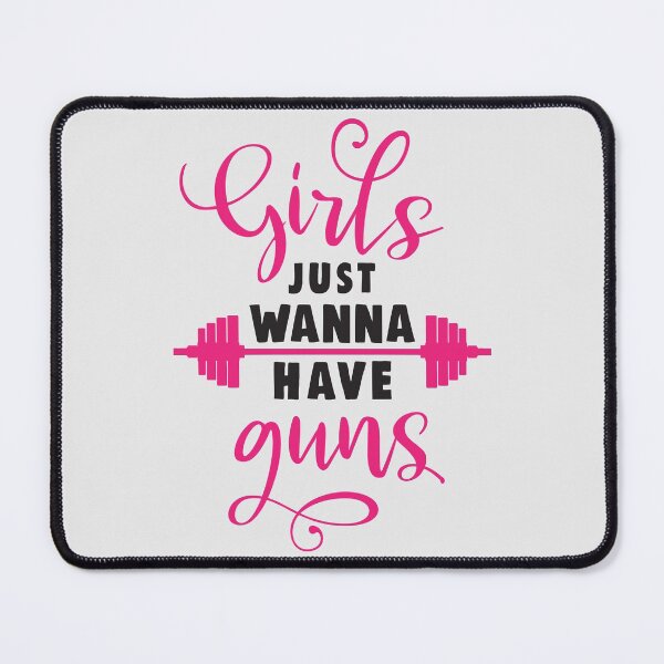 Item preview, Girls Just Wanna Have Guns Funny Gym Quote designed and sold by motivationaltee.