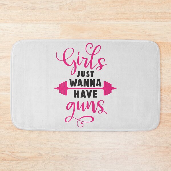 Item preview, Girls Just Wanna Have Guns Funny Gym Quote designed and sold by motivationaltee.