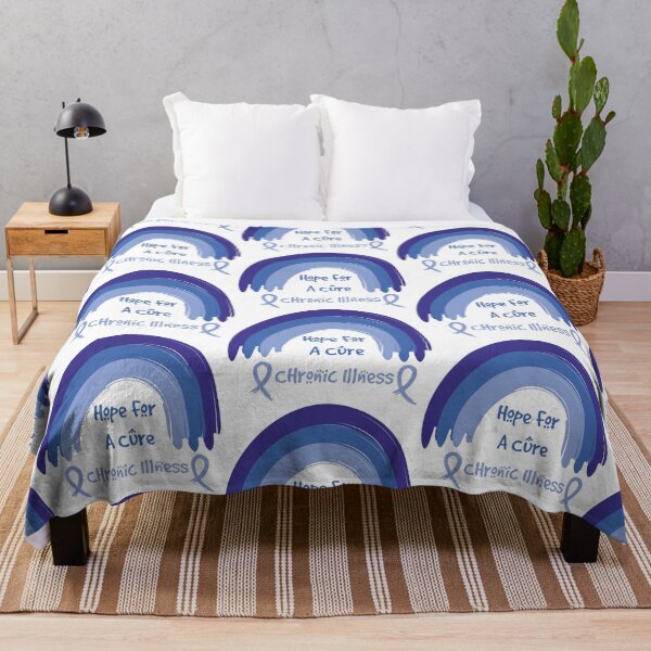 Item preview, Hope for a cure (Blue Rainbow version) - Chronic Illness Awareness designed and sold by The Chronic's Chronicles.