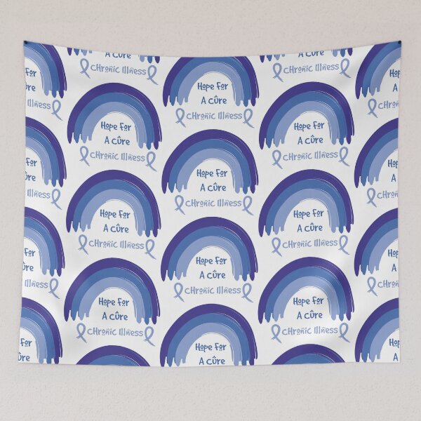 Item preview, Hope for a cure  (Blue Rainbow version) - Chronic Illness Awareness  designed and sold by The Chronic's  Chronicles.
