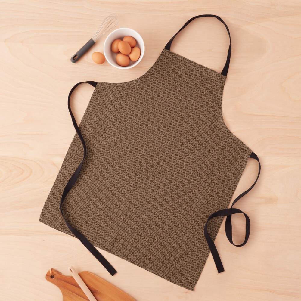 Simple Knotwork in Tan on Brown Apron