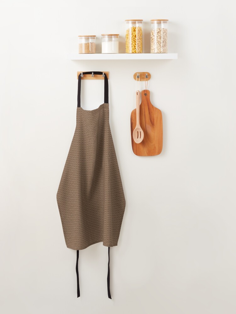 Alternate view of Simple Knotwork in Tan on Brown Apron