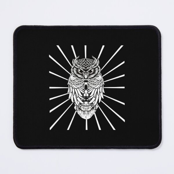 Item preview, Owl with skull and stripes designed and sold by Bodino.