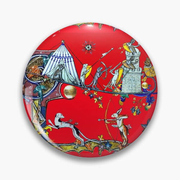 Item preview, WEIRD MEDIEVAL BESTIARY WAR Between Dogs and Killer Rabbits in Red designed and sold by BulganLumini.