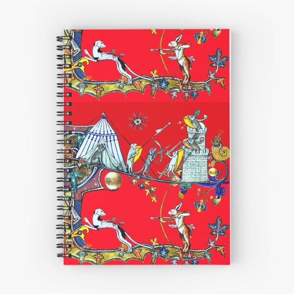 Item preview, WEIRD MEDIEVAL BESTIARY WAR Between Dogs and Killer Rabbits in Red designed and sold by BulganLumini.