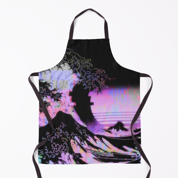 Item preview, Aesthetic Retro Vaporwave Glitch Great Wave off Kanagawa designed and sold by ind3finite.