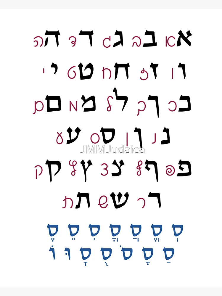 Cursive Hebrew Letters (Chtav) with Nikudd – Lee Laa Lou