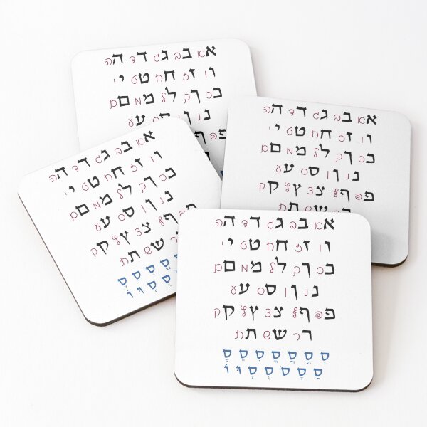 Item preview, Hebrew Alphabet with Nikkud (Vocalization) Jewish Teaching & Education (Color) designed and sold by Amber Dove Studio.