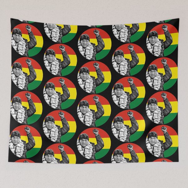 Item preview, Evo Morales Bolivian Flag designed and sold by RevolutionInPaint.
