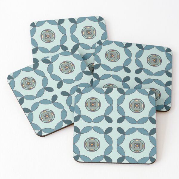 Item preview, Triquetra Tile Aqua designed and sold by Old Urban Farmhouse Design Studio.