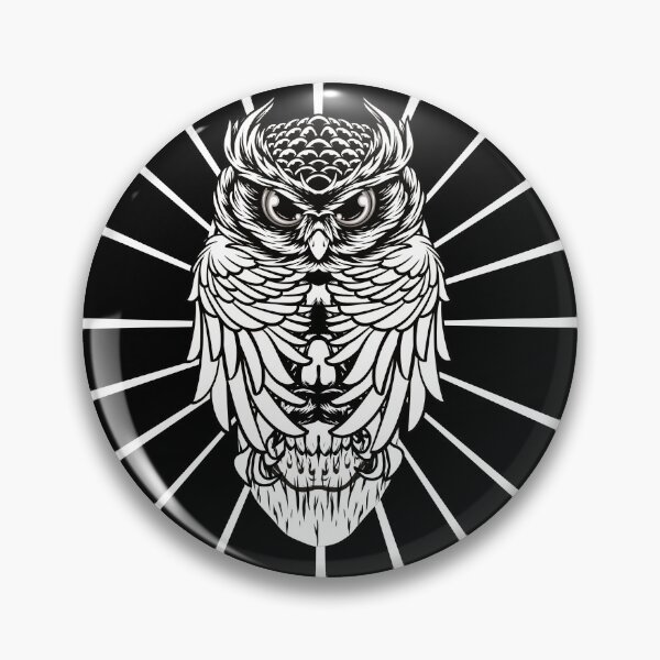 Item preview, Owl with skull and stripes designed and sold by Bodino.