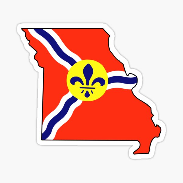 St. Louis Flag Ornament Card STL City Christmas Card XMAS 