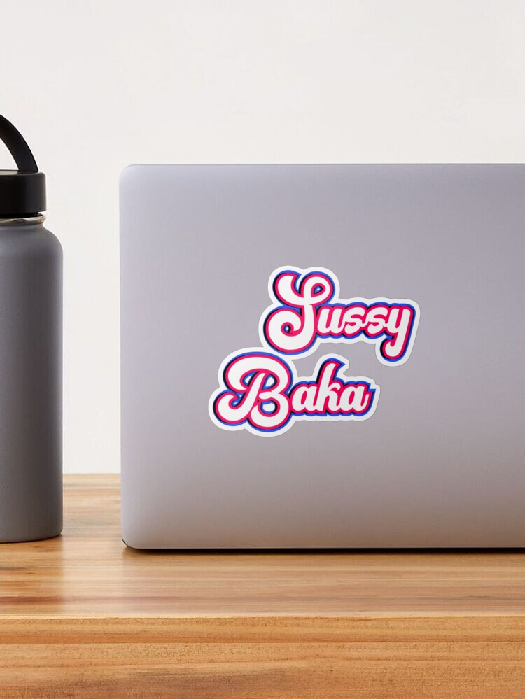 Sussy Baka Glossy Vinyl Sticker among Us Inspired Crewmate 