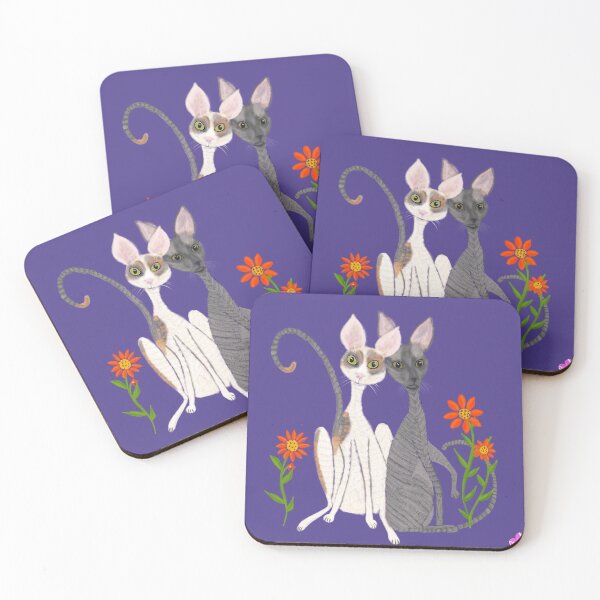 Item preview, Silly Cornish Rex Cats  designed and sold by Birgit Dugan.