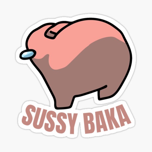 Sussy Baka Meme Suss Sticker Among Us Inspired Vinyl Laptop Decal