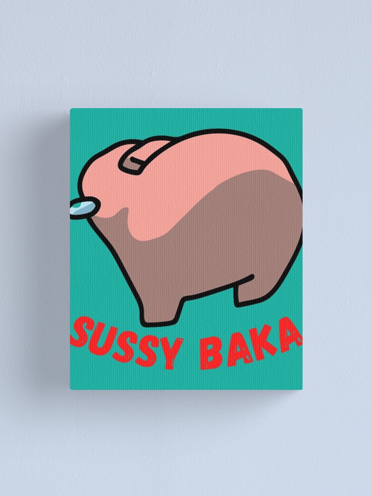 Sussy Baka Amongus Im Meme Canvas Print By Bigtoeman Redbubble