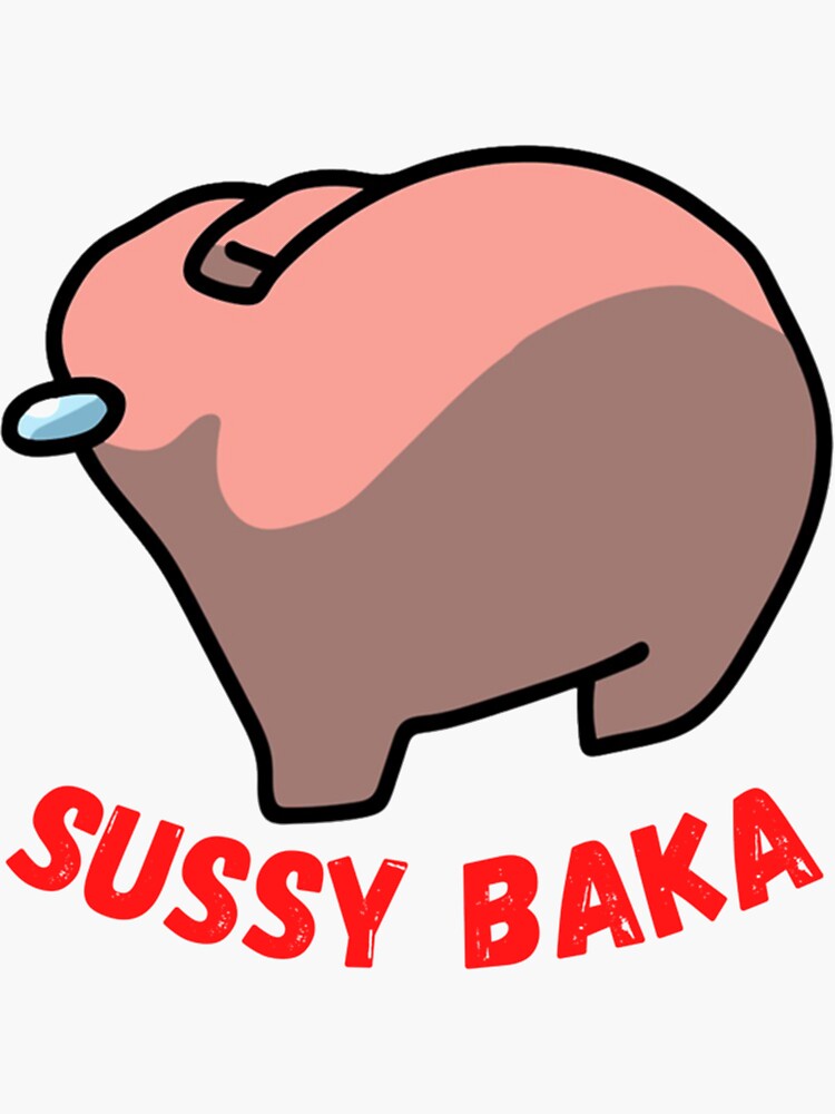 Sussy Baka Meme Suss Sticker Among Us Inspired Vinyl Laptop Decal