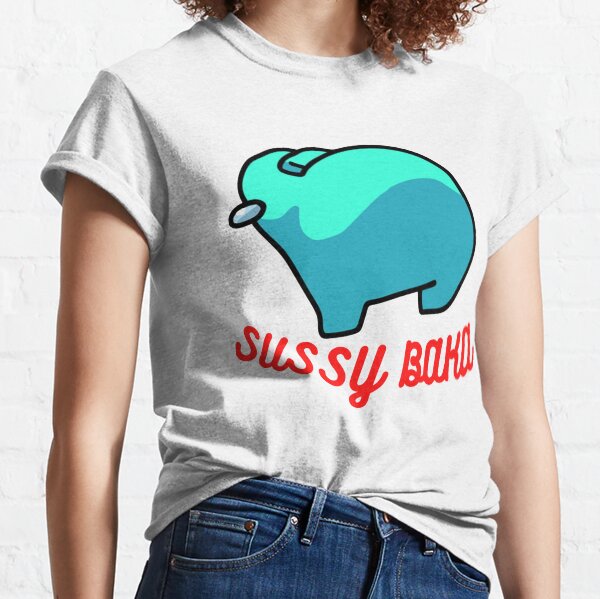 SUSSY BAKA Among Us Funny Pop Culture Gamer T-shirt