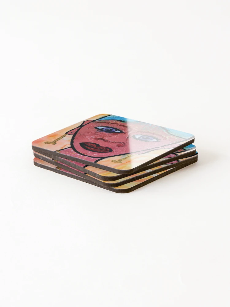 Thumbnail 4 of 5, Coasters (Set of 4), Edith designed and sold by RandaRubyRed.