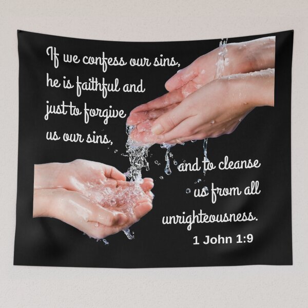 Item preview, 1 John 1:9 KJV designed and sold by Caregiverology.