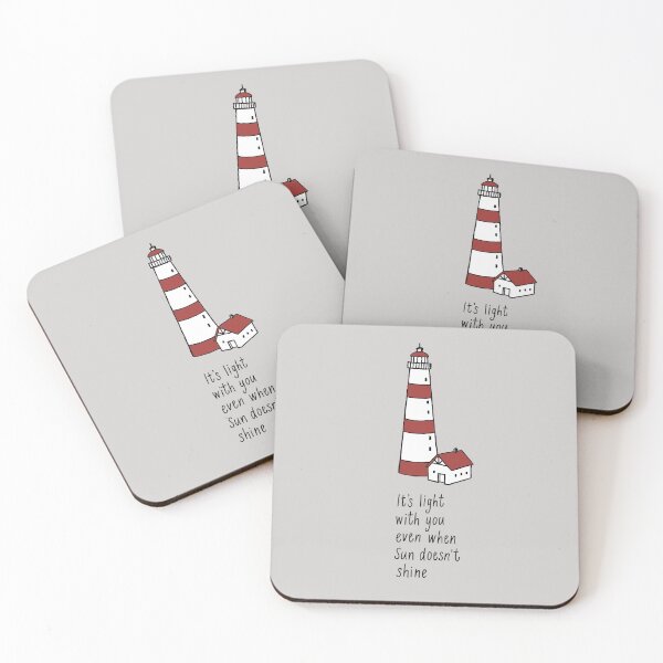 Item preview, Lighthouse & sea positive phrase designed and sold by Darina Gulbina.