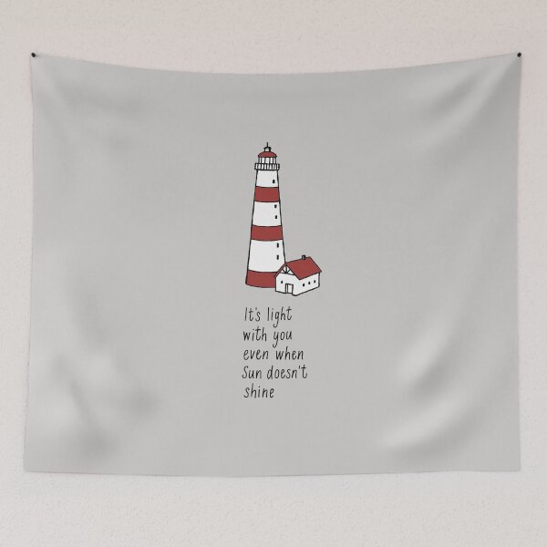 Item preview, Lighthouse & sea positive phrase designed and sold by Darina Gulbina.