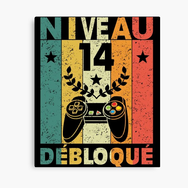 Anniversaire 17 Ans Garcon Fille Idee Cadeau Humour Gamer Niveau 17ans Debloque Cadeau Anniversaire Drole Canvas Print By Netber Redbubble