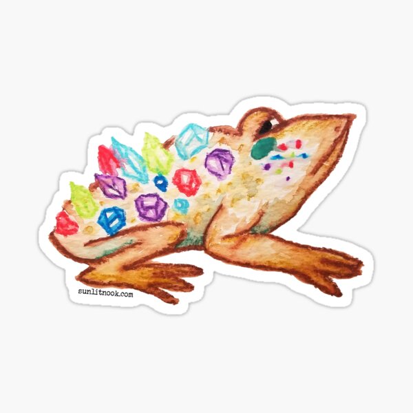 Gem Toad Watercolor Sticker