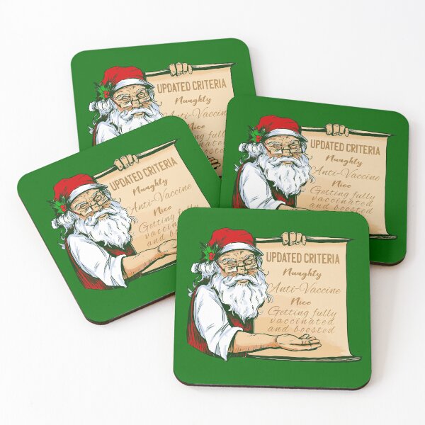 Item preview, covid christmas santa claus vaccine naughty designed and sold by Gossip Rag.