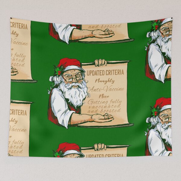 Item preview, covid christmas santa claus vaccine naughty designed and sold by Gossip Rag.