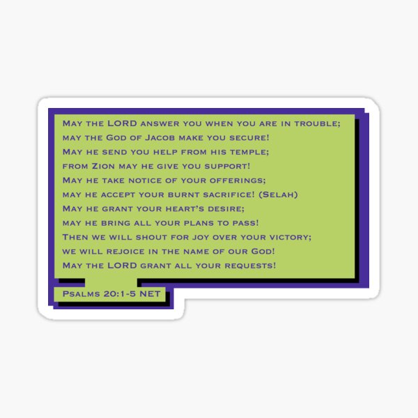 Psalms 20 :1-5 Sticker