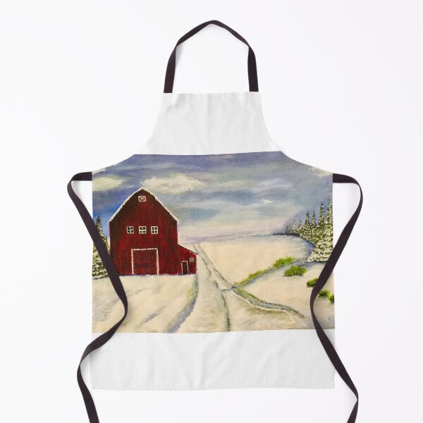 Item preview, Red barn Winter landscape designed and sold by RosaLL.