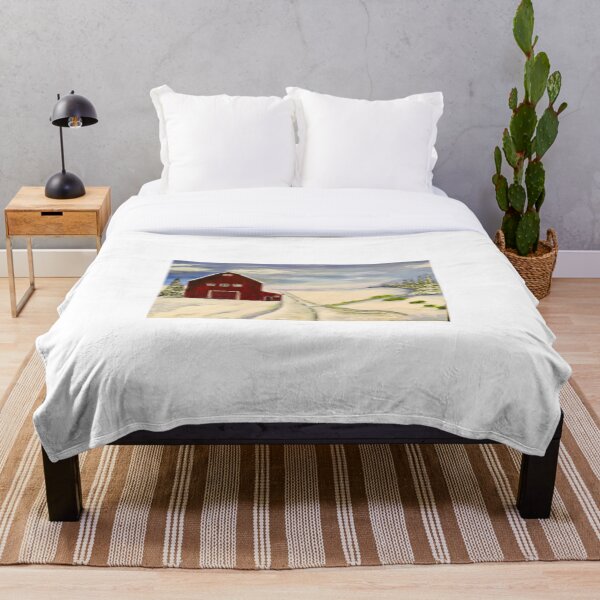 Item preview, Red barn Winter landscape designed and sold by RosaLL.