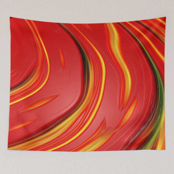 Item preview, Red Floral Cascading Waves designed and sold by fatenanwar.